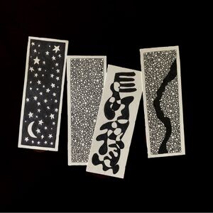 handmade abstract bookmarks